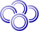 Icon showing blue circles